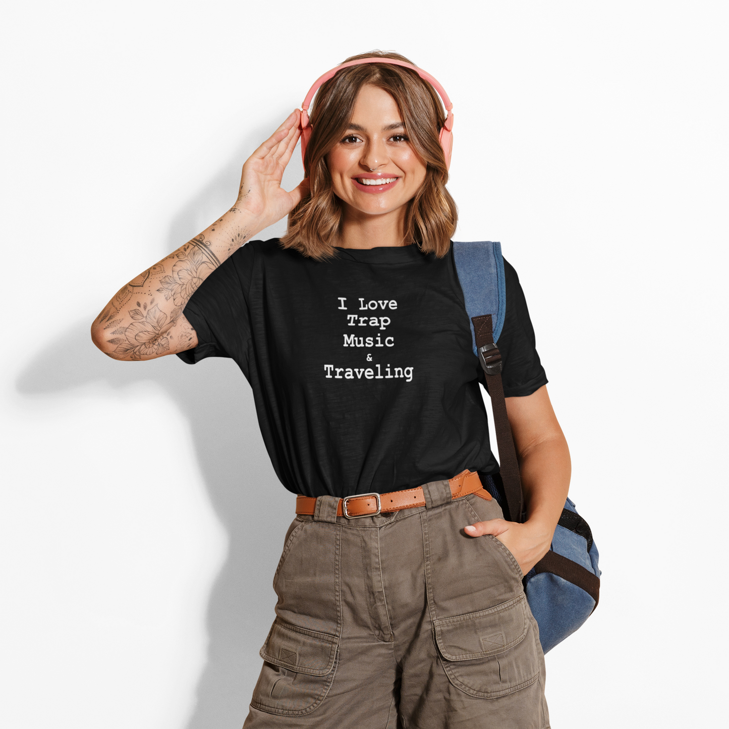 I Love Trap Music & Traveling Tee